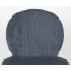 Lot de Deux Chaises Bonnet Zuiver Duo de Fauteuils de Repas Acier et Velours Gris Bleu Assises 45x53x84cm