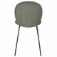 Lot de Deux Chaises Bonnet Zuiver Duo de Fauteuils de Repas Acier et Velours Vert Assises 45x53x84cm