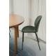 Lot de Deux Chaises Bonnet Zuiver Duo de Fauteuils de Repas Acier et Velours Vert Assises 45x53x84cm