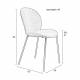 Lot de Deux Chaises Bonnet Zuiver Duo de Fauteuils de Repas Acier et Velours Vert Assises 45x53x84cm