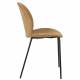 Lot de Deux Assises Bonnet Zuiver Duo de Chaises de Repas Acier et Velours Ocre Assises 45x53x84cm