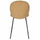 Lot de Deux Assises Bonnet Zuiver Duo de Chaises de Repas Acier et Velours Ocre Assises 45x53x84cm