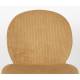 Lot de Deux Assises Bonnet Zuiver Duo de Chaises de Repas Acier et Velours Ocre Assises 45x53x84cm