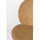 Lot de Deux Assises Bonnet Zuiver Duo de Chaises de Repas Acier et Velours Ocre Assises 45x53x84cm