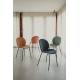 Lot de Deux Assises Bonnet Zuiver Duo de Chaises de Repas Acier et Velours Ocre Assises 45x53x84cm