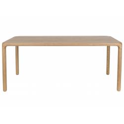 Table de Repas Brave Zuiver Table de Salle à Manger en Bois Design Chêne et Hévea 75x80x160cm