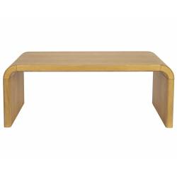 Table de Salon Brave Zuiver Table Basse Rectangulaire en Bois Guéridon Design Chêne et Hévea 45x60x120cm
