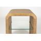 Guéridon Brave Zuiver Sellette en Bois et Verre Table d’Appoint Design Chêne et Hévea 42x50x58cm