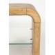 Guéridon Brave Zuiver Sellette en Bois et Verre Table d’Appoint Design Chêne et Hévea 42x50x58cm