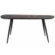 Table de Repas Webster Woody Table de Salle à Manger Rectangulaire Teck Recyclé et Fer 76x96x180cm