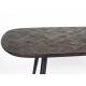 Table de Repas Webster Woody Table de Salle à Manger Rectangulaire Teck Recyclé et Fer 76x96x180cm