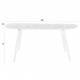 Table de Repas Webster Woody Table de Salle à Manger Rectangulaire Teck Recyclé et Fer 76x96x180cm