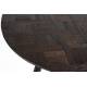 Table de Repas Webster Woody Table de Salle à Manger Ronde Teck Recyclé et Fer 76x108x111cm