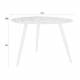Table de Repas Webster Woody Table de Salle à Manger Ronde Teck Recyclé et Fer 76x108x111cm