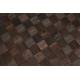 Duo de Tables Basses Webster Woody Lot de Deux Tables Rondes en Bois Marron et Fer Design Damier