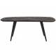 Banquette de Salon Webster Woody Banc en Teck et Fer Design Assise Damier