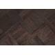 Banquette de Salon Webster Woody Banc en Teck et Fer Design Assise Damier