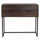Console d’Entrée Webster S Woody Coiffeuse 4 Tiroirs Meuble de Rangement Bois et Fer