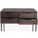 Console d’Entrée Webster S Woody Coiffeuse 4 Tiroirs Meuble de Rangement Bois et Fer