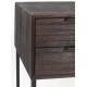 Console d’Entrée Webster S Woody Coiffeuse 4 Tiroirs Meuble de Rangement Bois et Fer