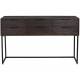 Console d’Entrée Webster L Woody Coiffeuse 6 Tiroirs Meuble de Rangement Bois et Fer