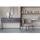 Console d’Entrée Webster L Woody Coiffeuse 6 Tiroirs Meuble de Rangement Bois et Fer