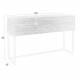 Console d’Entrée Webster L Woody Coiffeuse 6 Tiroirs Meuble de Rangement Bois et Fer