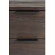 Chevet Webster Woody Meuble d’Appoint 2 Tiroirs Table de Nuit Bois et Fer