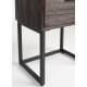 Chevet Webster Woody Meuble d’Appoint 2 Tiroirs Table de Nuit Bois et Fer