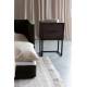 Chevet Webster Woody Meuble d’Appoint 2 Tiroirs Table de Nuit Bois et Fer