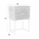 Chevet Webster Woody Meuble d’Appoint 2 Tiroirs Table de Nuit Bois et Fer