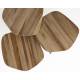 Lot de 3 Tables Basses Cuties Woody Trio de Tables de Salon Guéridons Fer et Bois