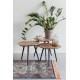 Lot de 3 Tables Basses Cuties Woody Trio de Tables de Salon Guéridons Fer et Bois