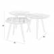 Lot de 3 Tables Basses Cuties Woody Trio de Tables de Salon Guéridons Fer et Bois