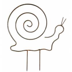 Escargot en Métal Oxydé Animal à Piquer Décoration de Jardin Silhouette Gastéropode 0,5x28,5x34cm