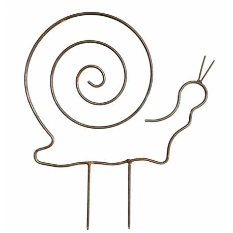 Escargot en Métal Oxydé Animal à Piquer Décoration de Jardin Silhouette Gastéropode 0,5x28,5x34cm