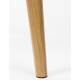 Table Basse Haru Woody Table de Salon Ronde Bois, Rotin et Verre Design Rétro 38x70x70cm