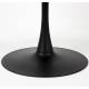Table de Repas Maru Woody Table de Salle à Manger Ronde Bois et Métal Pied Tulipe 75x110x110cm