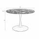 Table de Repas Maru Woody Table de Salle à Manger Ronde Bois et Métal Pied Tulipe 75x110x110cm