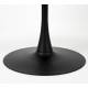 Table de Repas Maru Woody Table de Salle à Manger Ronde Bois et Métal Pied Tulipe 75x110x110cm