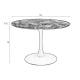 Table de Repas Maru Woody Table de Salle à Manger Ronde Bois et Métal Pied Tulipe 75x110x110cm