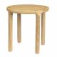Guéridon Storm Zuiver Sellette d’Appoint Ronde en Bois Design Table Design Couleur Naturelle 45x45x45cm