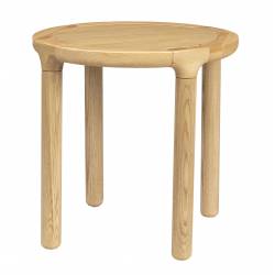 Guéridon Storm Zuiver Sellette d’Appoint Ronde en Bois Design Table Design Couleur Naturelle 45x45x45cm