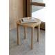 Guéridon Storm Zuiver Sellette d’Appoint Ronde en Bois Design Table Design Couleur Naturelle 45x45x45cm