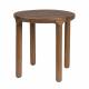 Guéridon Storm Zuiver Sellette d’Appoint Ronde en Bois Design Table Design Couleur Noyer 45x45x45cm