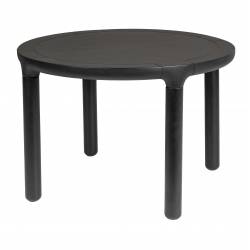 Table Basse Storm Zuiver Table de Salon Ronde en Bois Design Table Design Couleur Noire 40x60x60cm
