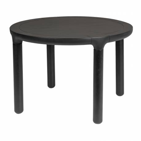 Table Basse Storm Zuiver Table de Salon Ronde en Bois Design Table Design Couleur Noire 40x60x60cm