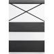 Etagère Marcio Woody Colonne de Rangement Support 4 Etagères Bois et Métal Noir 40x80x120cm