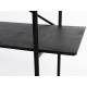 Etagère Marcio Woody Colonne de Rangement Support 4 Etagères Bois et Métal Noir 40x80x120cm