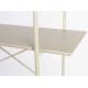 Etagère Marcio Woody Colonne de Rangement Support 4 Etagères Bois et Métal Beige 40x80x120cm